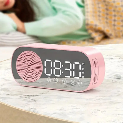 Bluetooth alarm clock with LED display and FM radio
