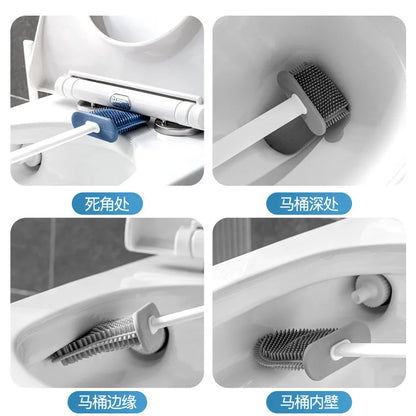 Silicone Toilet Brush with Wall Mount – Hygienic and Easy to Clean