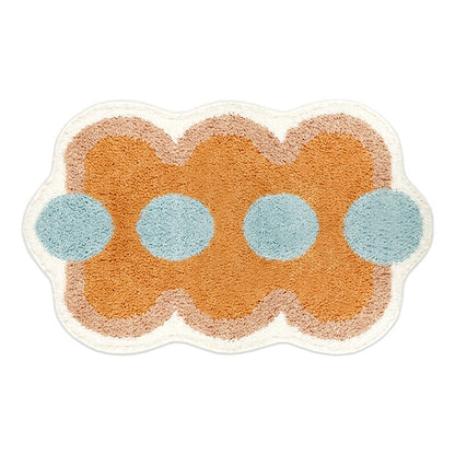 Bath mat with geometric pattern – non-slip and highly absorbent