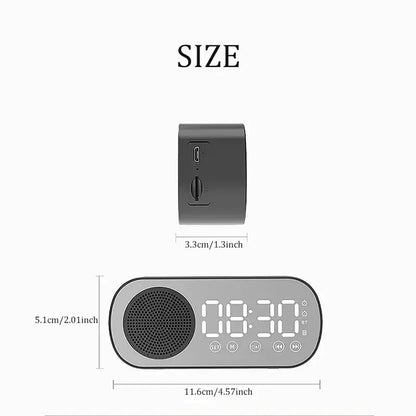 Bluetooth alarm clock with LED display and FM radio