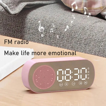Bluetooth alarm clock with LED display and FM radio
