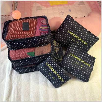 6-piece waterproof packing cube set – suitcase organizer