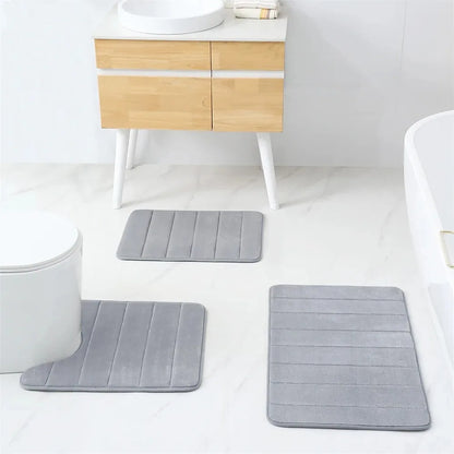 Memory foam bath mat non-slip with 3D design