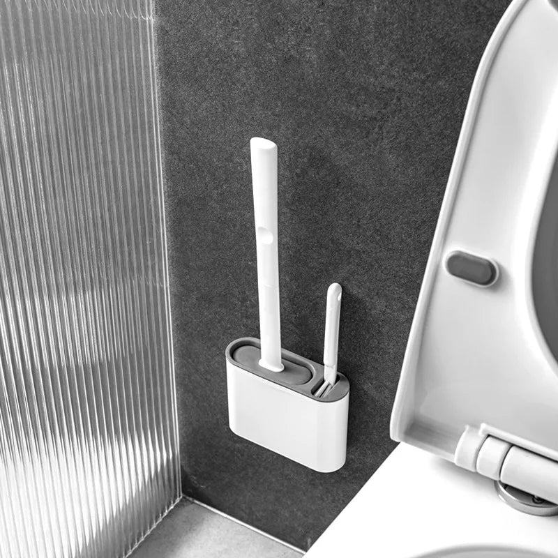 Silicone Toilet Brush with Wall Mount – Hygienic and Easy to Clean