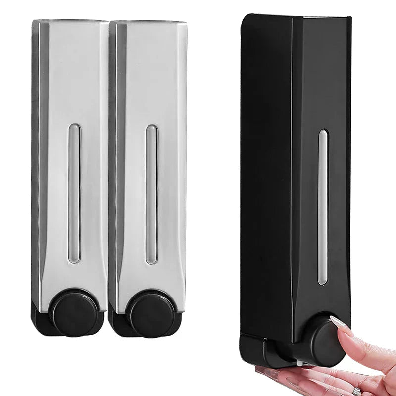 Wall-mounted soap dispenser with 1-3 chambers and 500ml capacity