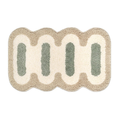 Bath mat with geometric pattern – non-slip and highly absorbent