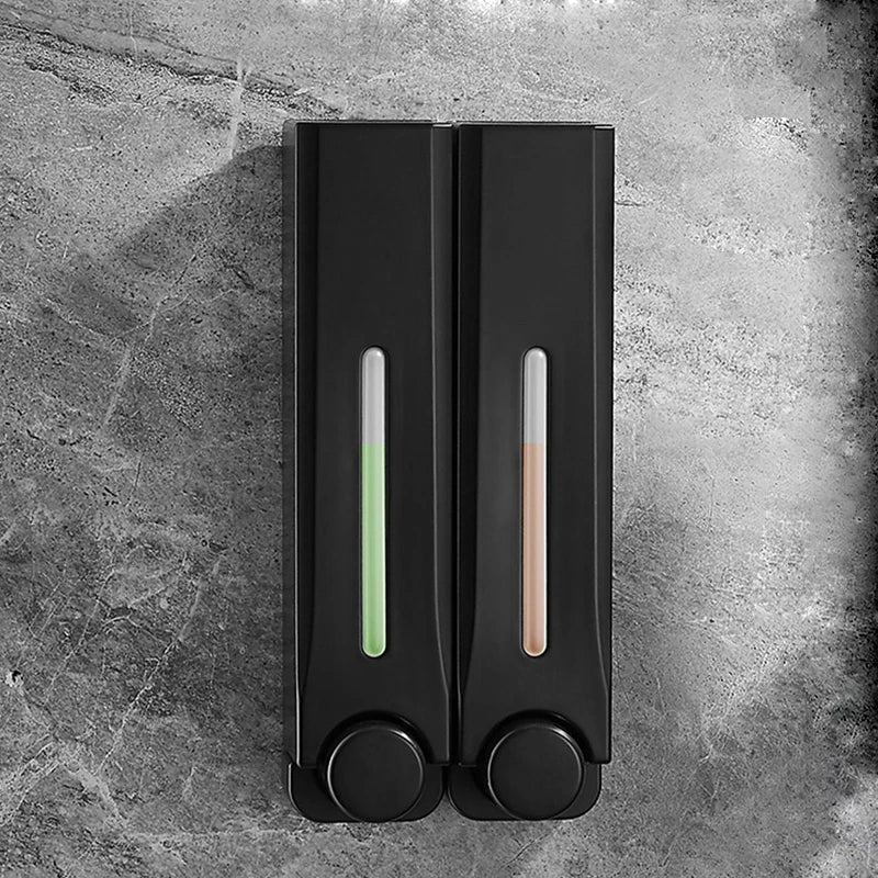 Wall-mounted soap dispenser with 1-3 chambers and 500ml capacity