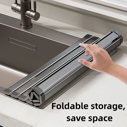 Roll-up Drain Shelf for the Sink – Space-Saving and Rollable