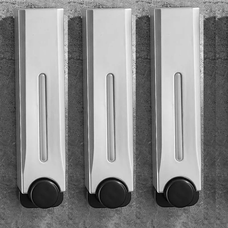 Wall-mounted soap dispenser with 1-3 chambers and 500ml capacity