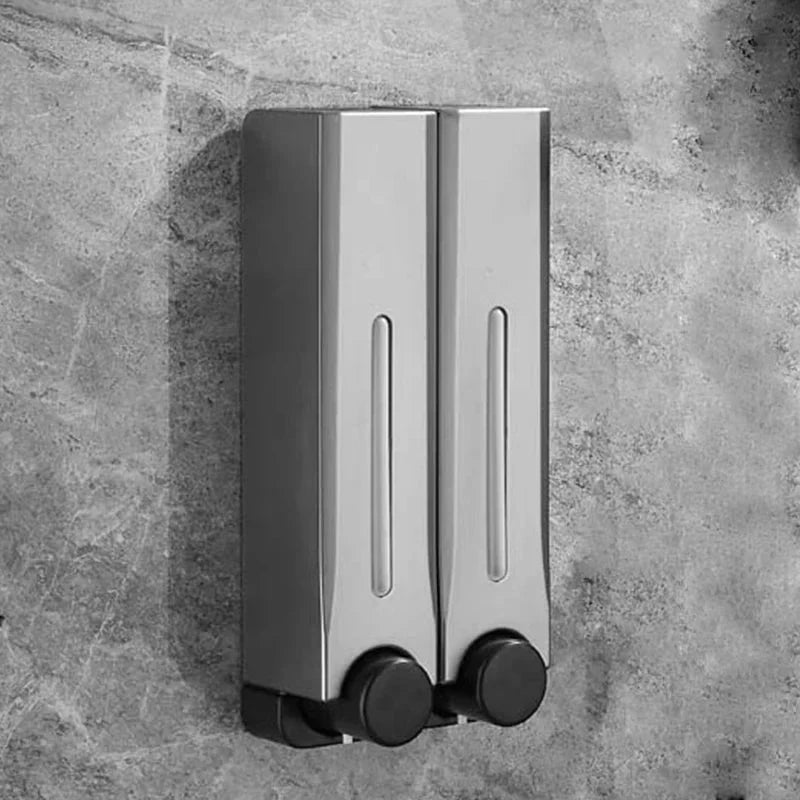 Wall-mounted soap dispenser with 1-3 chambers and 500ml capacity