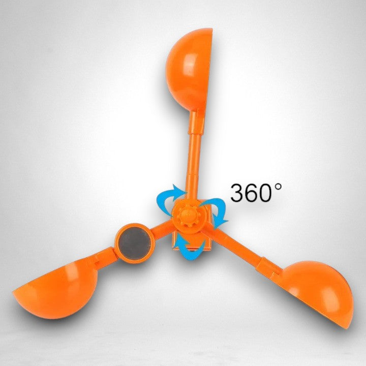 Solar Bird Repellent 360° – Reflective Scarecrow with Sound