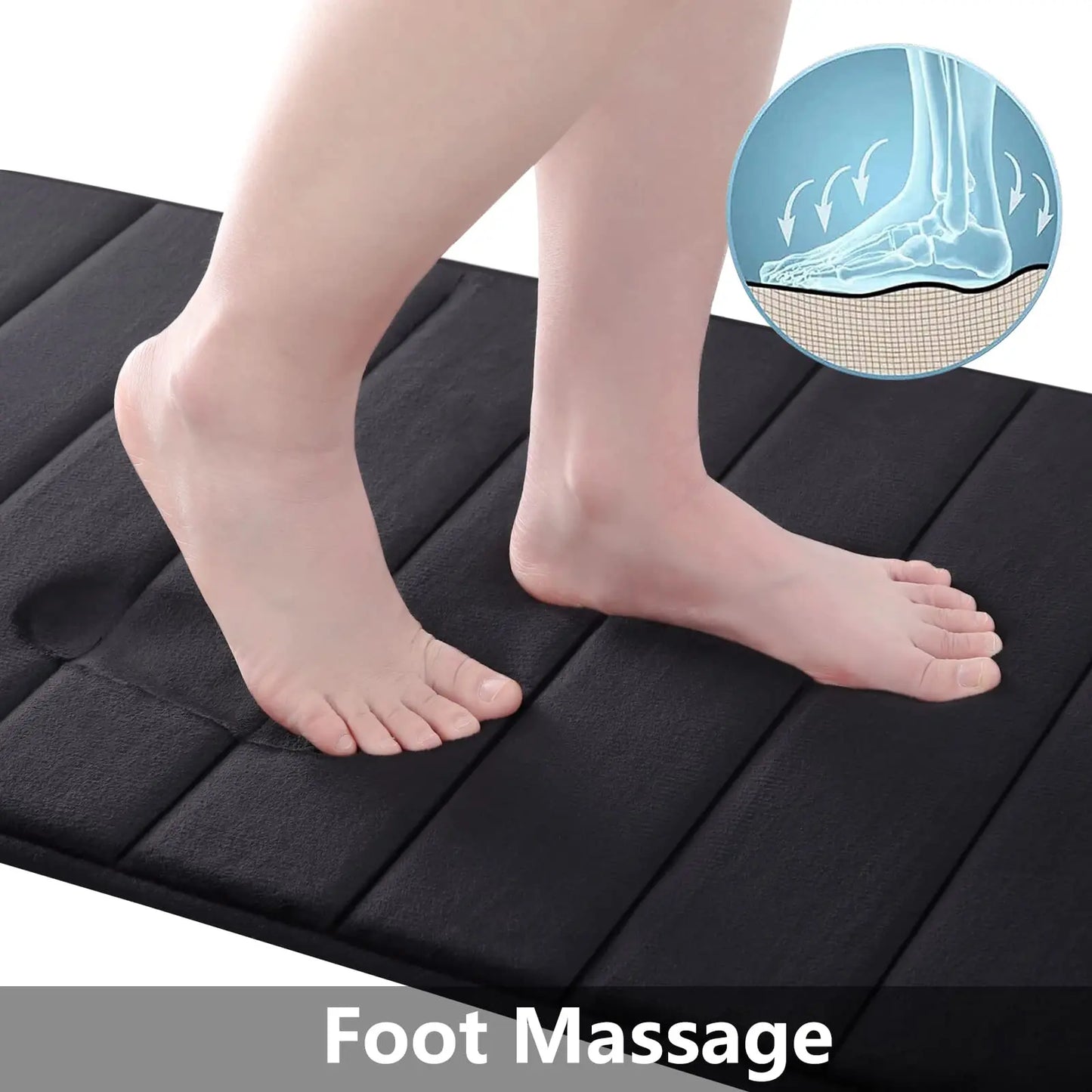 Memory foam bath mat non-slip with 3D design