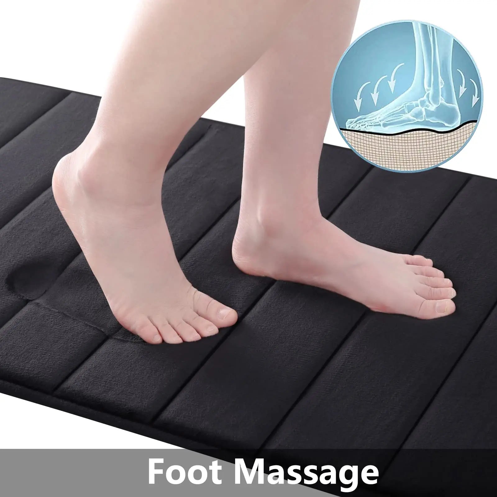 Memory foam bath mat non-slip with 3D design