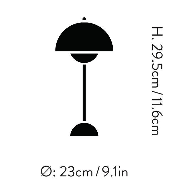 Dimmable LED Table Lamp with Battery – Mushroom Shape Design