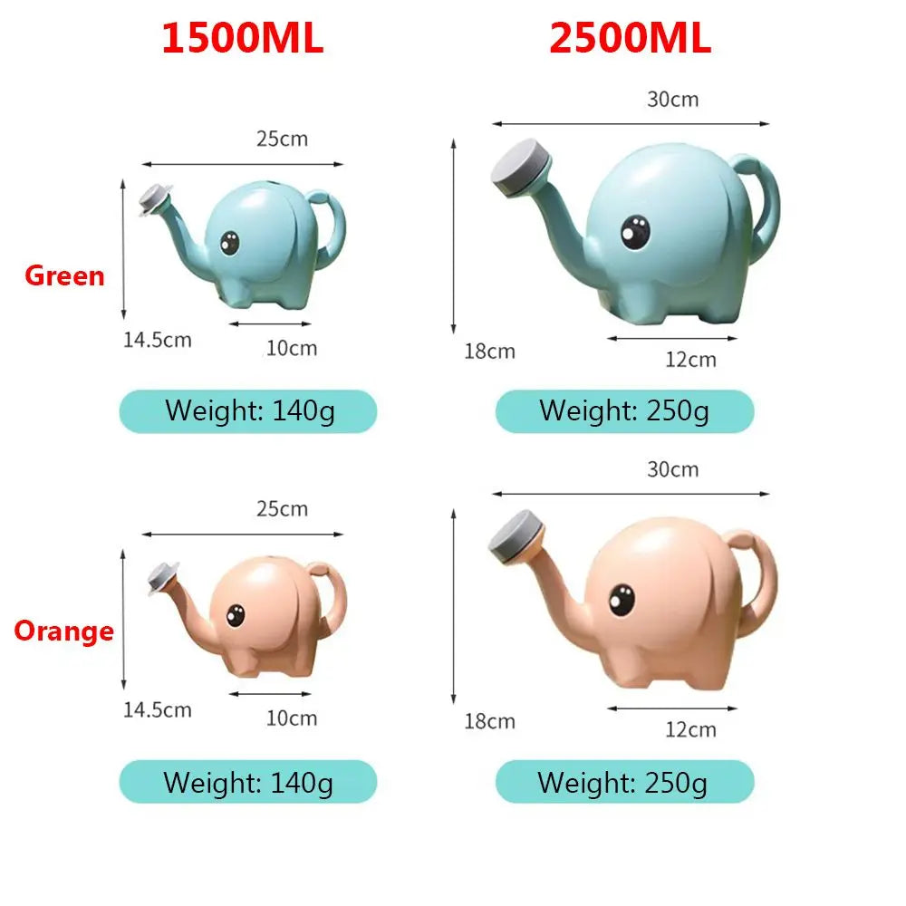 Elephant-Shaped Watering Can with Spray Nozzle – 1500 ml