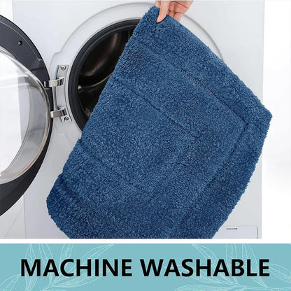 Microfiber bath mat non-slip with double frame structure