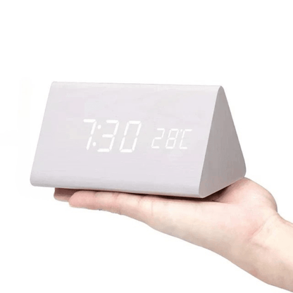 LED wooden watch with voice control
