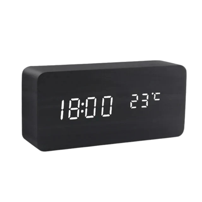 LED wooden watch with voice control
