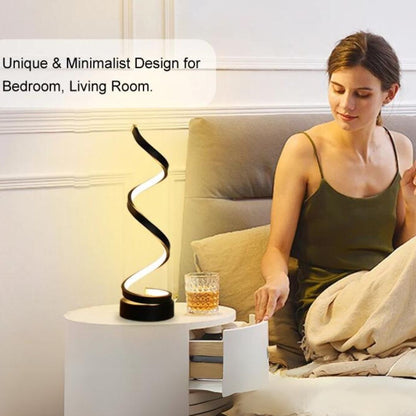 Spiral LED Table Lamp – Dimmable with Touch Control