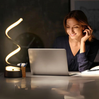 Spiral LED Table Lamp – Dimmable with Touch Control