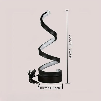 Spiral LED Table Lamp – Dimmable with Touch Control