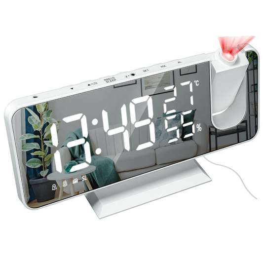 Digital Projection Clock with LED Display & FM Radio
