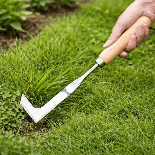 Stainless Steel L-Shaped Weeding Hoe for Precise Gardening
