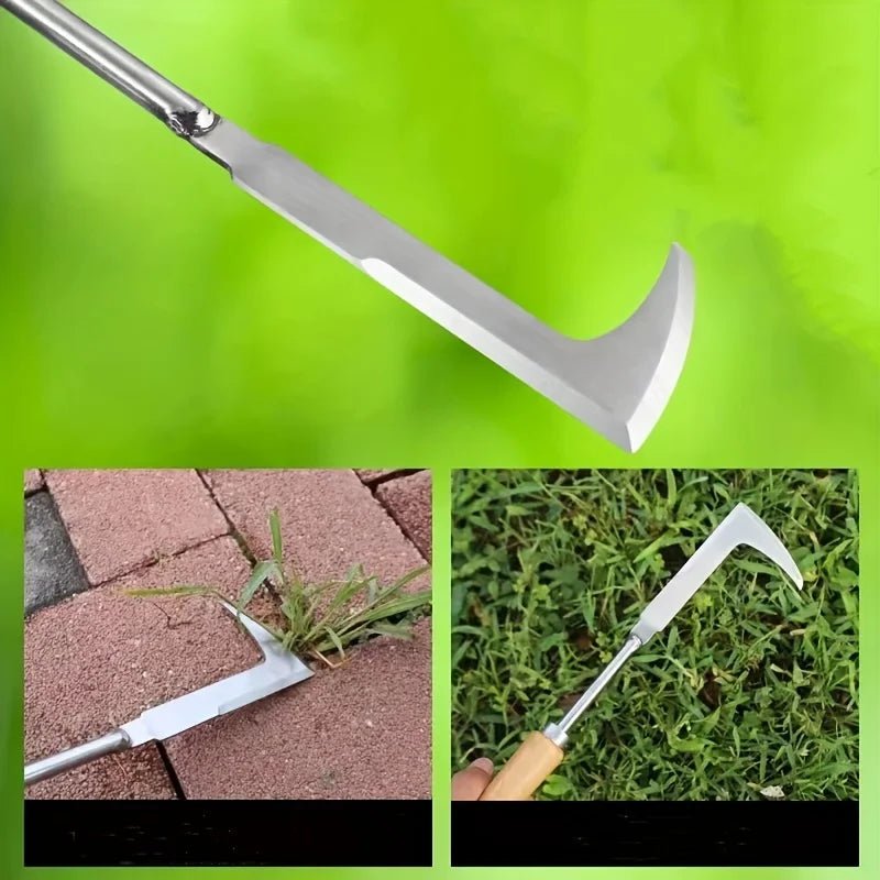 Stainless Steel L-Shaped Weeding Hoe for Precise Gardening