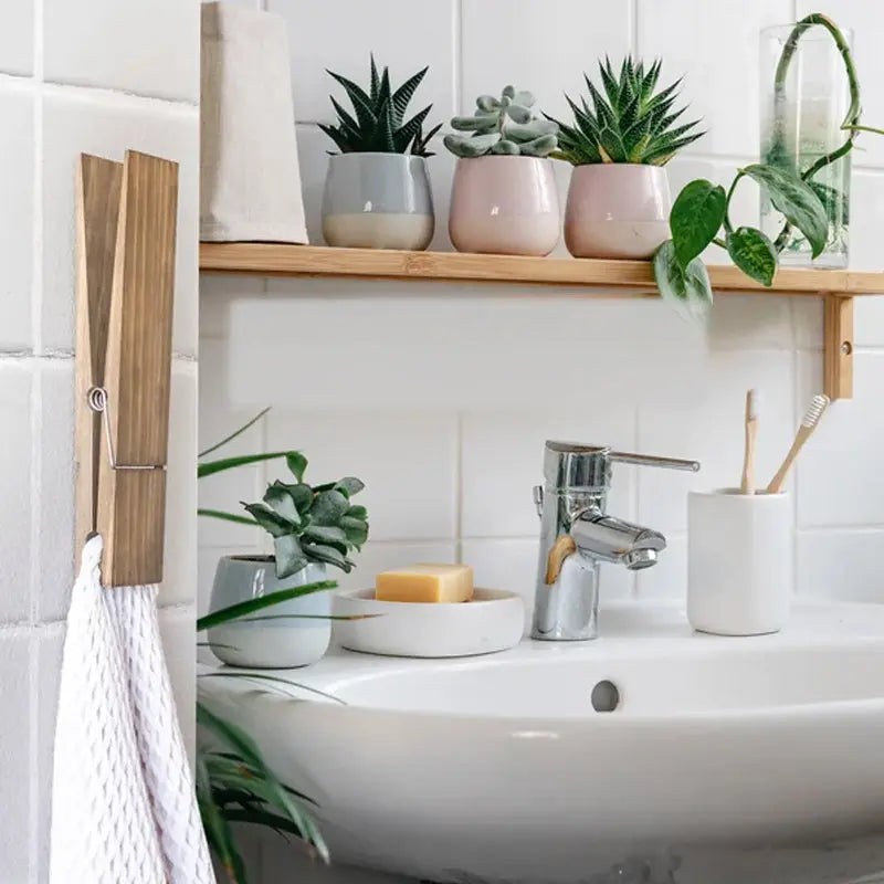 Towel holder clothespin without drilling