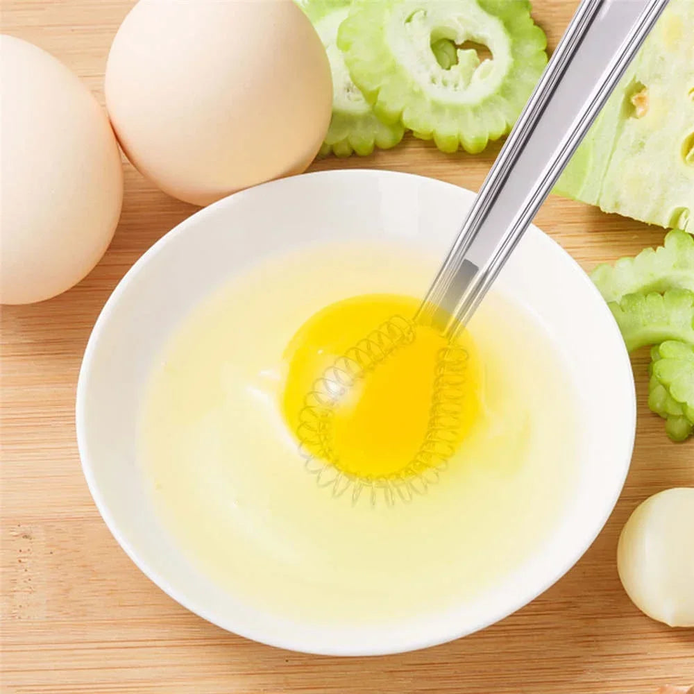 Stainless Steel Whisk with Spring Mechanism for Lump-Free Sauces