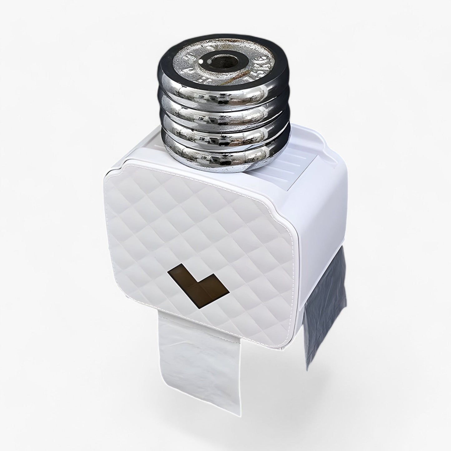 Toilet paper holder with waterproof cover and shelf