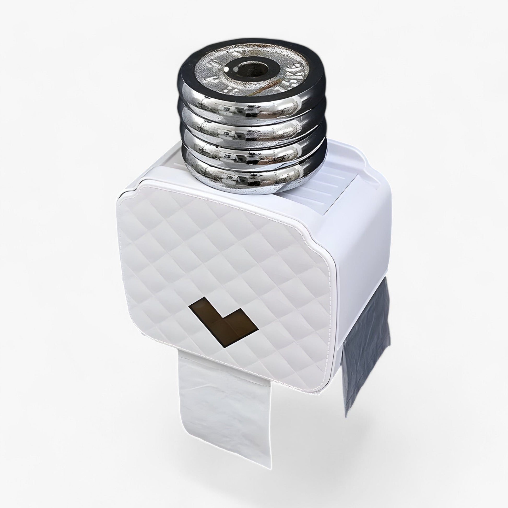 Toilet paper holder with waterproof cover and shelf