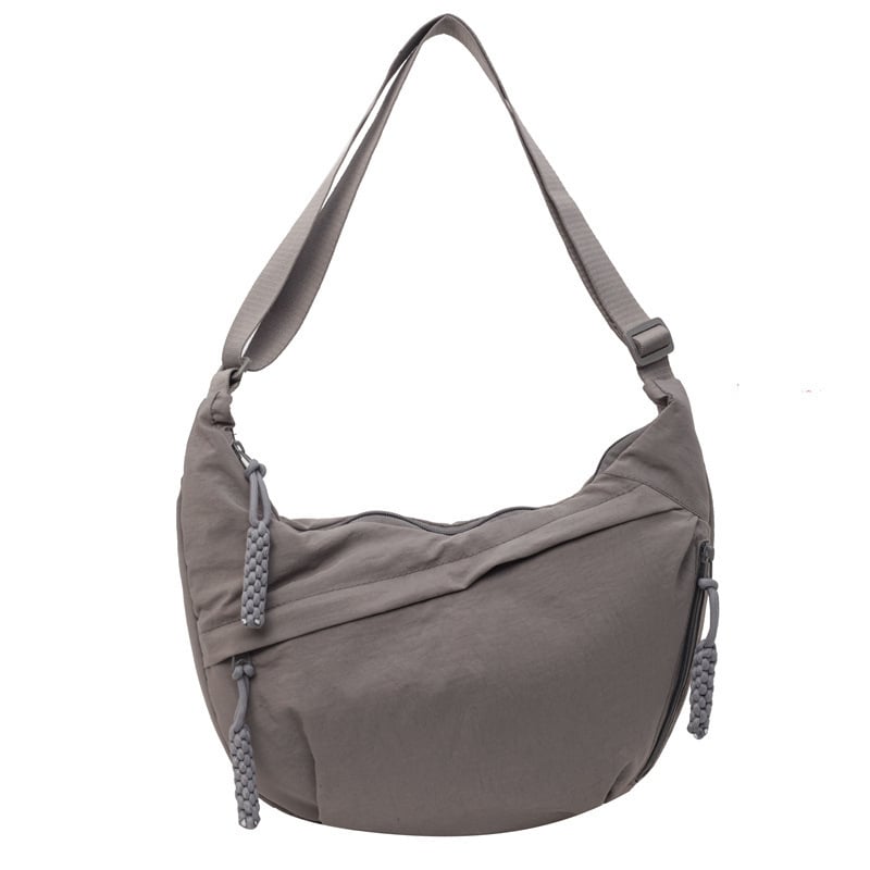 Nylon Crossbody Bag with Multiple Compartments – Lightweight and Practical