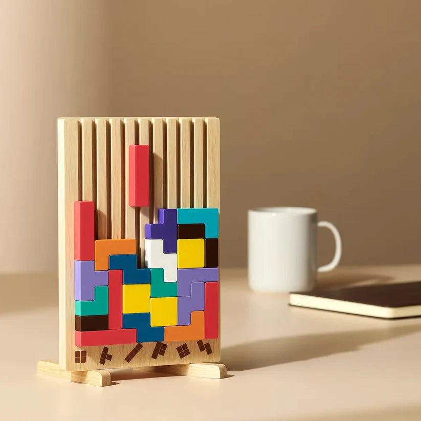 Holz-Tetris-Puzzlebrett – Der perfekte Brain-Break für Ihren Schreibtisch -   Mivoza Deutschland