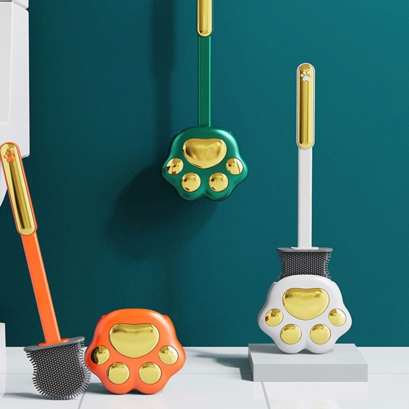 Toilet Brush Silicone Cat Paw – Scratch-Free and Hygienic