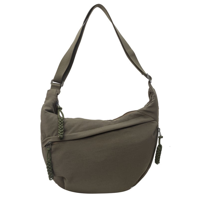 Nylon Crossbody Bag with Multiple Compartments – Lightweight and Practical