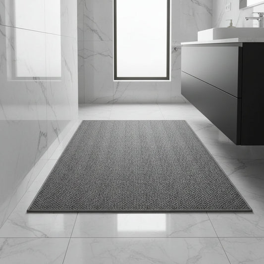 Absorbent doormat with geometric pattern