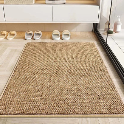 Absorbent doormat with geometric pattern