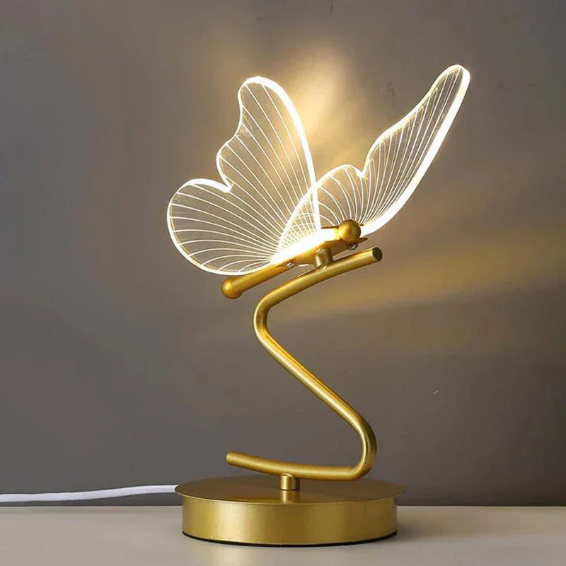 Butterfly LED Table Lamp with Acrylic Wings – Warm Decorative Light