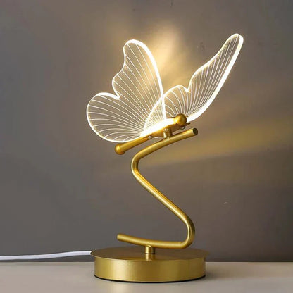 Butterfly LED Table Lamp with Acrylic Wings – Warm Decorative Light