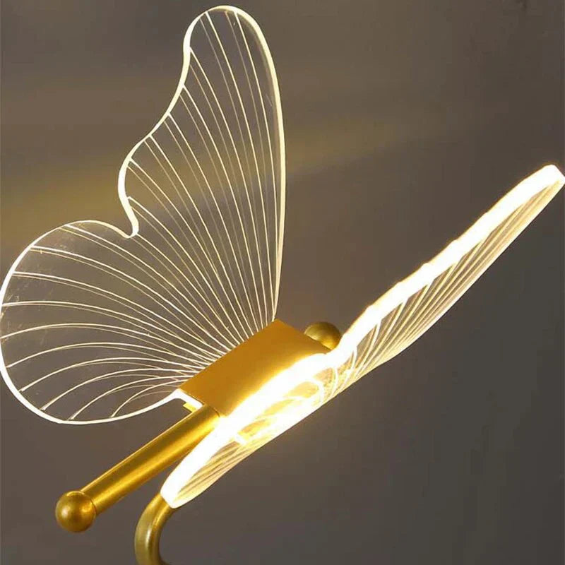 Butterfly LED Table Lamp with Acrylic Wings – Warm Decorative Light