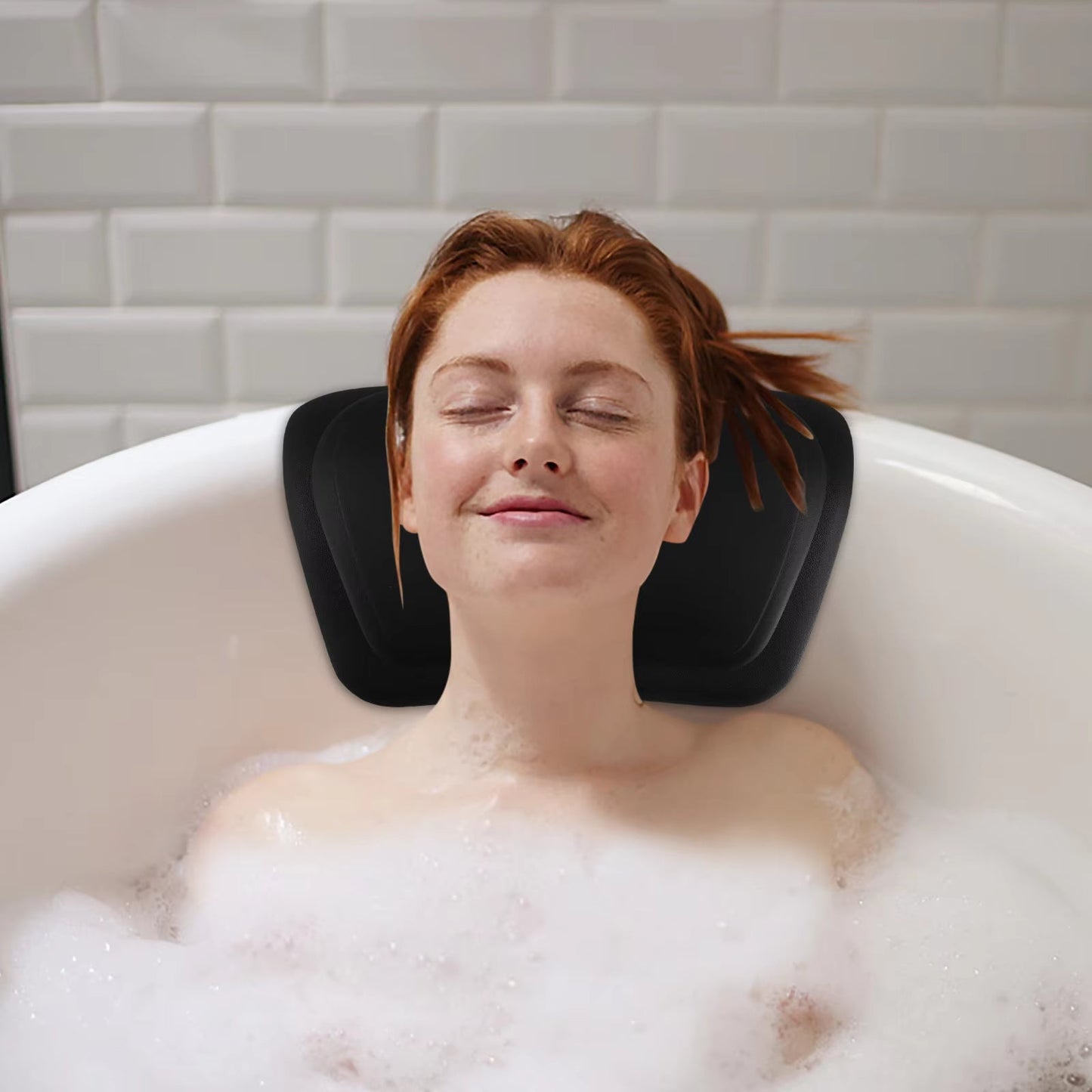 Bathtub pillow with suction cup – pure relaxation, non-slip & waterproof