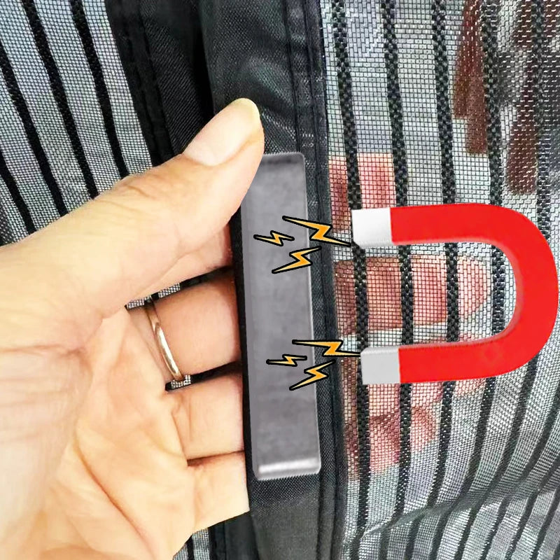Magnetic Door Curtain 100 × 210 cm – Fly Screen, No-Drill Installation