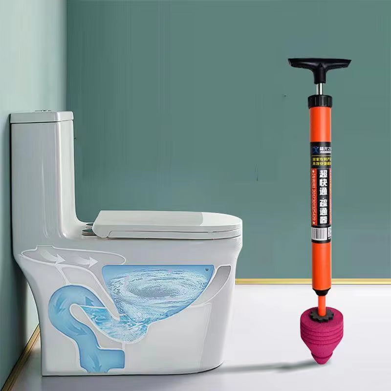 High-pressure drain cleaner — clear clogs without chemicals (toilet, sink, shower)