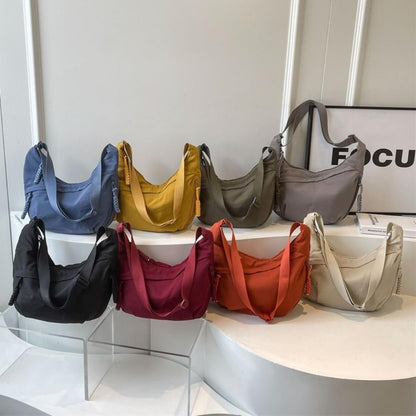 Nylon Crossbody Bag with Multiple Compartments – Lightweight and Practical