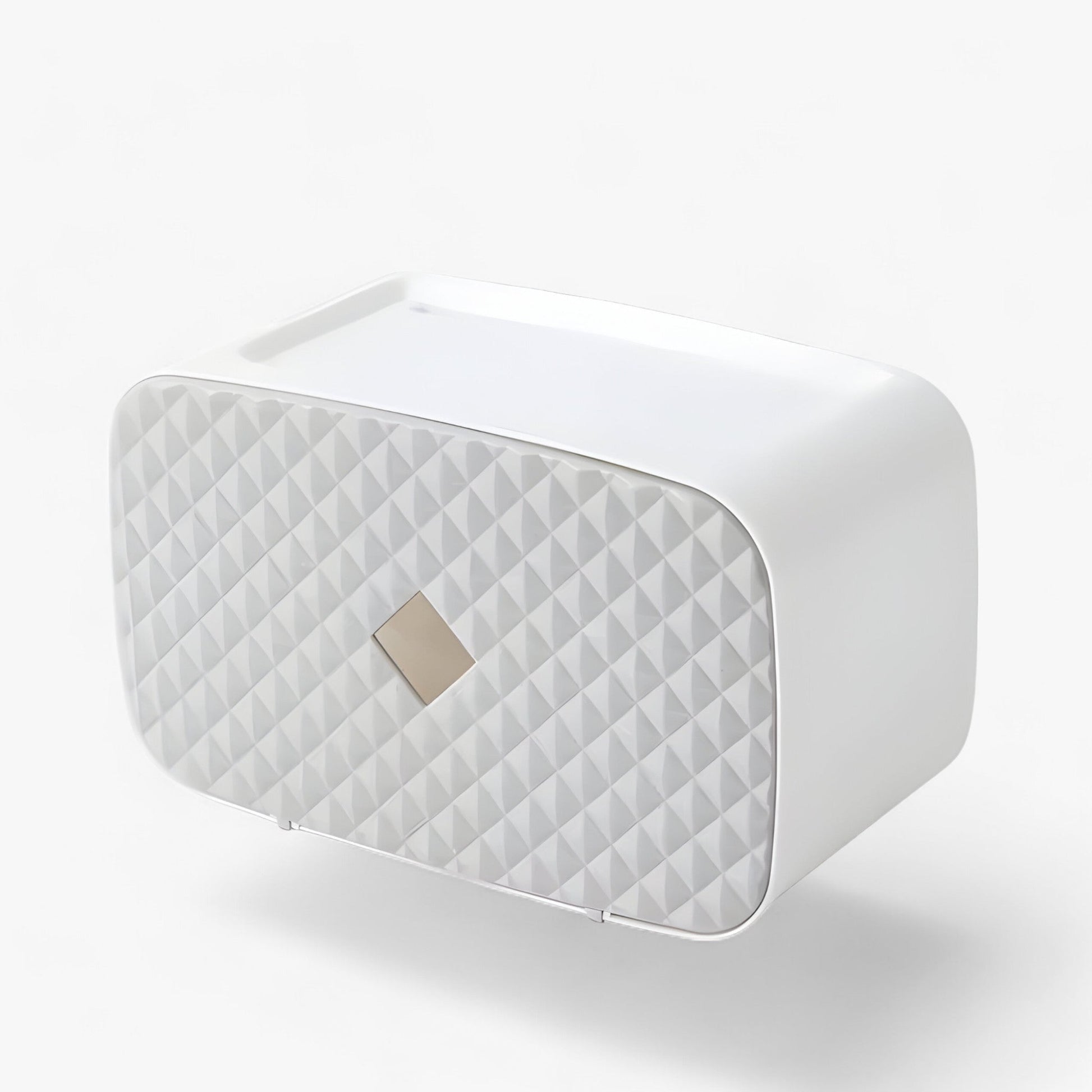 Toilet paper holder with waterproof cover and shelf