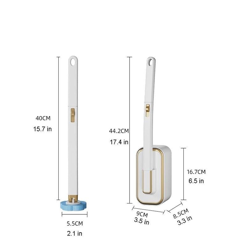 Disposable toilet brush with wall mount