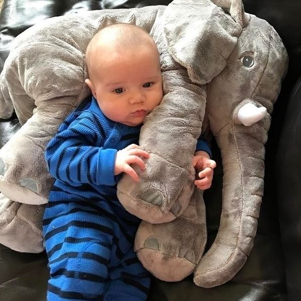 Elephant Pillow Baby – Soft Cuddle Pillow