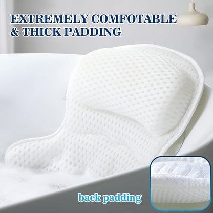 Ergonomic Bath Pillow with Neck Support – Mesh Material