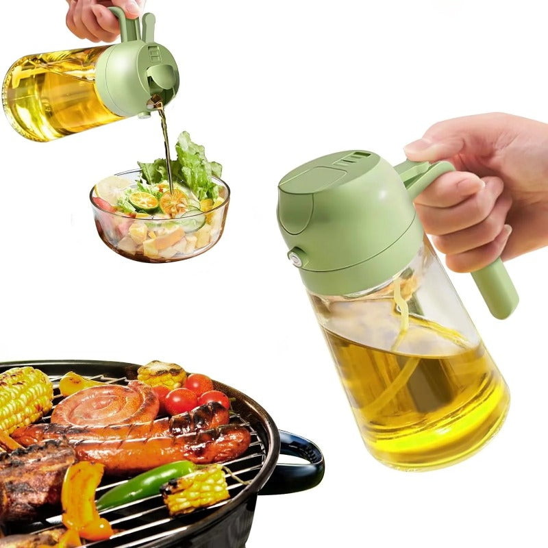 Glass Oil Sprayer 2-in-1 with Spray and Pour Function